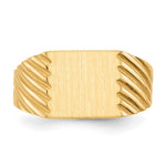 14K 9.0x9.0mm Closed Back Signet Ring view