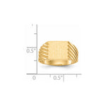 14K 9.0x9.0mm Closed Back Signet Ring view