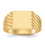 14K 9.0x9.0mm Closed Back Signet Ring view