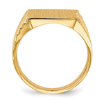 14K 13.0x13.0mm Closed Back Mens Signet Ring view