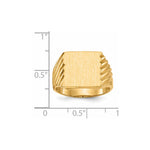 14K 13.0x13.0mm Closed Back Mens Signet Ring view