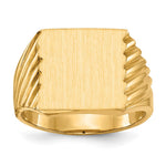 14K 13.0x13.0mm Closed Back Mens Signet Ring view