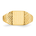 14K 8.0x6.5mm Open Back Child's Signet Ring view