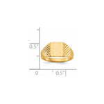 14K 8.0x6.5mm Open Back Child's Signet Ring view