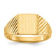 14K 8.0x6.5mm Open Back Child's Signet Ring