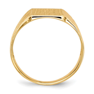 14K 8.0x9.5mm Open Back Signet Ring