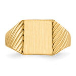 14K 8.0x9.5mm Open Back Signet Ring view
