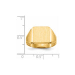 14K 12.0x12.0mm Open Back Mens Signet Ring view