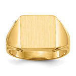 14K 12.0x12.0mm Open Back Mens Signet Ring view