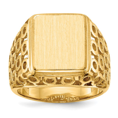 14K gold signet ring