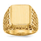 14K 11.5 x Open Back Mens Signet Ring