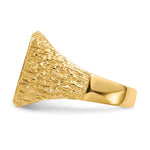 14K 13.5x13.5mm Closed Back Mens Signet Ring view