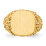 14K 13.5x13.5mm Closed Back Mens Signet Ring view
