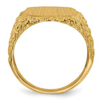 14K 13.5x13.5mm Open Back Mens Signet Ring view