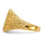 14K 13.5x13.5mm Open Back Mens Signet Ring view