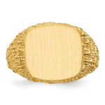 14K 13.5x13.5mm Open Back Mens Signet Ring view