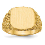 14K 13.5x13.5mm Open Back Mens Signet Ring view