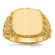 14K 13.5x13.5mm Open Back Mens Signet Ring