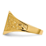 14K 14.0x12.5mm Closed Back Mens Signet Ring view