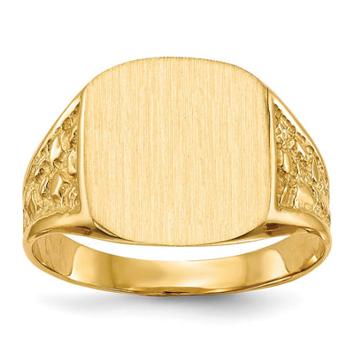 14K gold signet ring