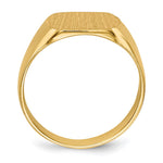 14K 12.0x10.5mm Closed Back Signet Ring view