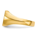 14K 12.0x10.5mm Closed Back Signet Ring view