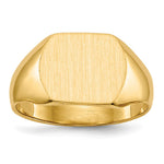 14K 12.0x10.5mm Closed Back Signet Ring view