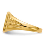 14K 8.5x10.5mm Closed Back Signet Ring view