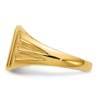 14K 8.5x10.5mm Closed Back Signet Ring