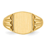 14K 8.5x10.5mm Closed Back Signet Ring view