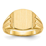 14K 8.5x10.5mm Closed Back Signet Ring view