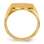 14K 14.5x13.5mm Closed Back Mens Signet Ring view