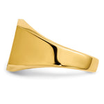 14K 14.5x13.5mm Closed Back Mens Signet Ring view