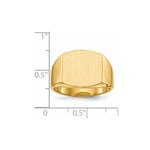 14K 14.5x13.5mm Closed Back Mens Signet Ring view