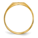 14K 7.0x8.0mm Closed Back Diamond Signet Ring view