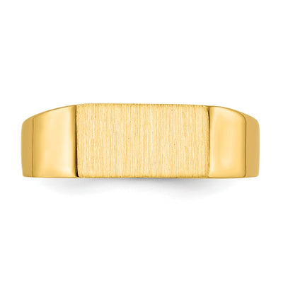 14K 10.5x5.5mm Closed Back Signet Ring