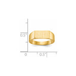 14K 10.5x5.5mm Closed Back Signet Ring view