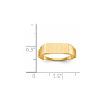 14K 12.0x5.5mm Closed Back Signet Ring view