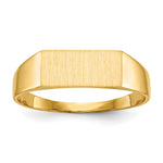 14K 12.0x5.5mm Closed Back Signet Ring view
