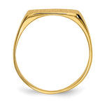 14K 12.5x6.5mm Closed Back Signet Ring view