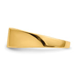 14K 12.5x6.5mm Closed Back Signet Ring view
