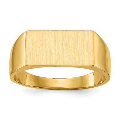 10K gold signet ring
