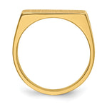14K 16.5x8.0mm Closed Back Mens Signet Ring view