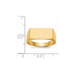 14K 16.5x8.0mm Closed Back Mens Signet Ring view