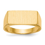 14K 16.5x8.0mm Closed Back Mens Signet Ring view