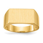 14K 15.0x9.0mm Closed Back Mens Signet Ring view
