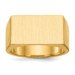 14K 18.0x10.5mm Closed Back Mens Signet Ring view