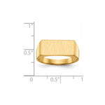 14K 16.5x8.0mm Open Back Mens Signet Ring view