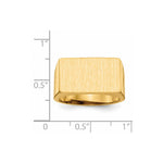 14K 18.0x11.0mm Open Back Mens Signet Ring view
