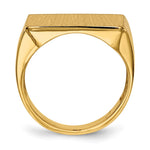 14K 19.5x14.5mm Open Back Mens Signet Ring view